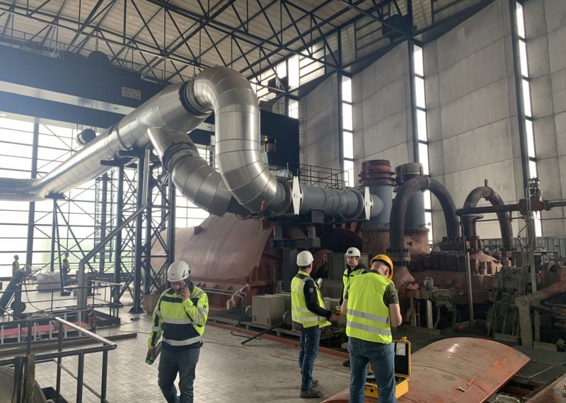 Turbinenhalle im Kraftwerk Mellach vor der Demontage